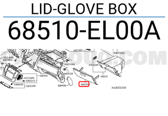 Nissan 68510EL00A LID-GLOVE BOX