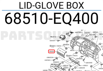Nissan 68510EQ400 LID-GLOVE BOX