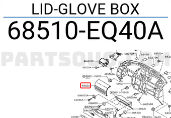 Nissan 68510EQ40A LID-GLOVE BOX