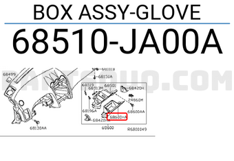 Nissan 68510JA00A BOX ASSY-GLOVE