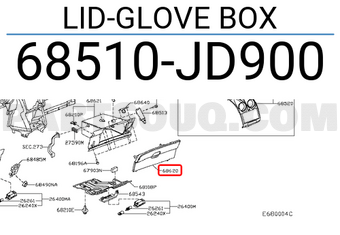 Nissan 68510JD900 LID-GLOVE BOX