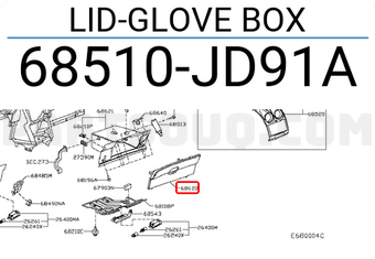 Nissan 68510JD91A LID-GLOVE BOX