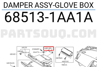 Nissan 685131AA1A DAMPER ASSY-GLOVE BOX