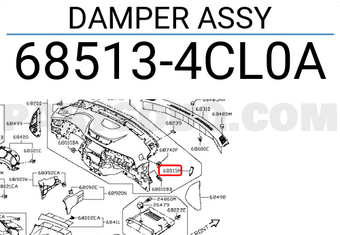 Nissan 685134CL0A DAMPER ASSY