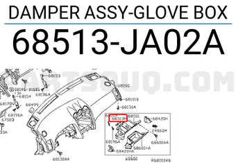 Nissan 68513JA02A DAMPER ASSY-GLOVE BOX