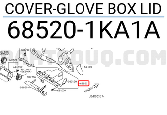 Nissan 685201KA1A COVER-GLOVE BOX LID