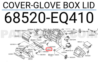 Nissan 68520EQ410 COVER-GLOVE BOX LID