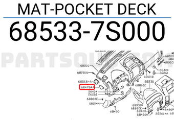 Nissan 685337S000 MAT-POCKET DECK