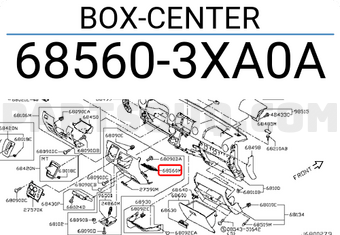 Nissan 685603XA0A BOX-CENTER