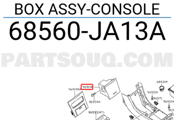 Nissan 68560JA13A BOX ASSY-CONSOLE