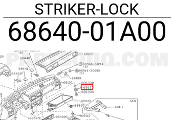 Nissan 6864001A00 STRIKER-LOCK