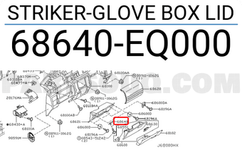 Nissan 68640EQ000 STRIKER-GLOVE BOX LID