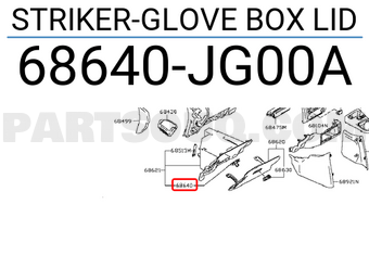 Nissan 68640JG00A STRIKER-GLOVE BOX LID