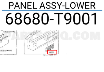 Nissan 68680T9001 PANEL ASSY-LOWER