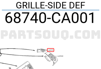 Nissan 68740CA001 GRILLE-SIDE DEF