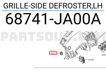 Nissan 68741JA00A GRILLE-SIDE DEFROSTER,LH