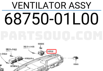 Nissan 6875001L00 VENTILATOR ASSY