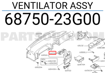 Nissan 6875023G00 VENTILATOR ASSY