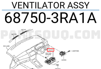 Nissan 687503RA1A VENTILATOR ASSY