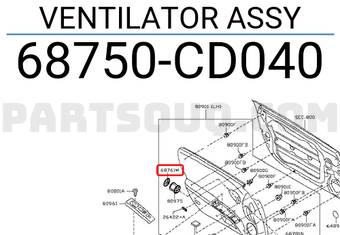 Nissan 68750CD040 VENTILATOR ASSY