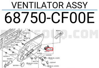 Nissan 68750CF00E VENTILATOR ASSY
