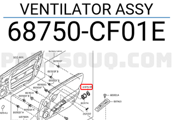Nissan 68750CF01E VENTILATOR ASSY