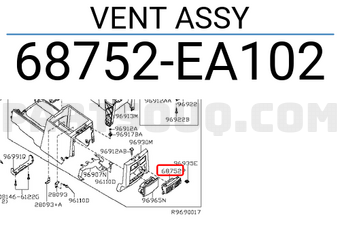 Nissan 68752EA102 VENT ASSY
