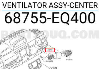 Nissan 68755EQ400 VENTILATOR ASSY-CENTER