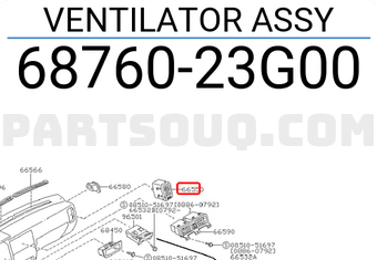 Nissan 6876023G00 VENTILATOR ASSY