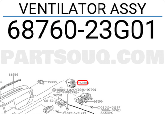 Nissan 6876023G01 VENTILATOR ASSY