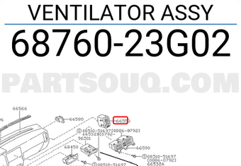 Nissan 6876023G02 VENTILATOR ASSY