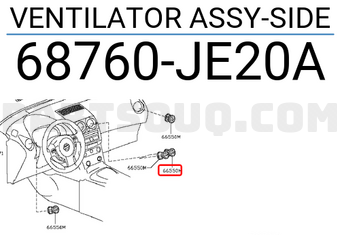 Nissan 68760JE20A VENTILATOR ASSY-SIDE