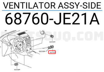 Nissan 68760JE21A VENTILATOR ASSY-SIDE