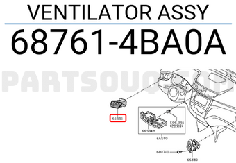 Nissan 687614BA0A VENTILATOR ASSY
