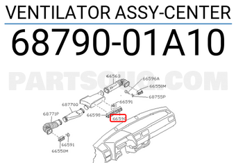 Nissan 6879001A10 VENTILATOR ASSY-CENTER