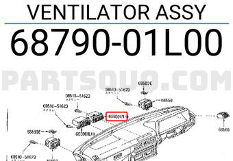 Nissan 6879001L00 VENTILATOR ASSY