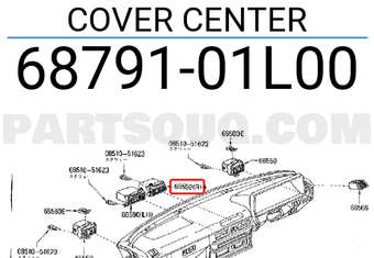 Nissan 6879101L00 COVER CENTER