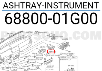 Nissan 6880001G00 ASHTRAY-INSTRUMENT