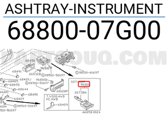 Nissan 6880007G00 ASHTRAY-INSTRUMENT