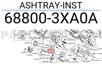 Nissan 688003XA0A ASHTRAY-INST