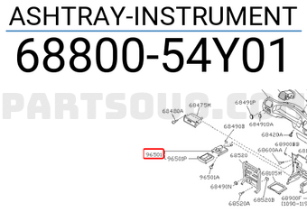 Nissan 6880054Y01 ASHTRAY-INSTRUMENT