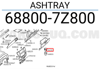 Nissan 688007Z800 ASHTRAY