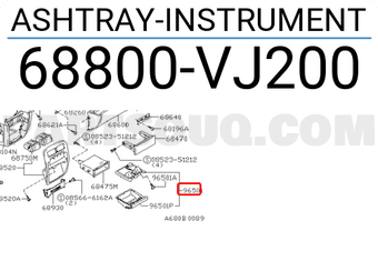 Nissan 68800VJ200 ASHTRAY-INSTRUMENT