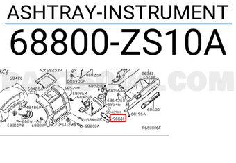 Nissan 68800ZS10A ASHTRAY-INSTRUMENT