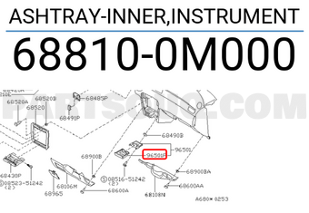 Nissan 688100M000 ASHTRAY-INNER,INSTRUMENT
