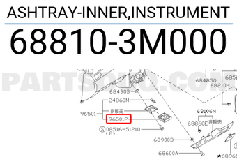 Nissan 688103M000 ASHTRAY-INNER,INSTRUMENT