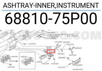 Nissan 6881075P00 ASHTRAY-INNER,INSTRUMENT