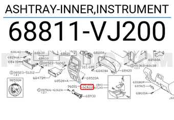 Nissan 68811VJ200 ASHTRAY-INNER,INSTRUMENT