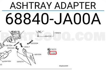Nissan 68840JA00A ASHTRAY ADAPTER