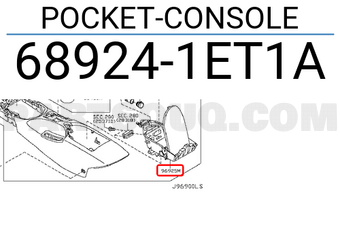 Nissan 689241ET1A POCKET-CONSOLE